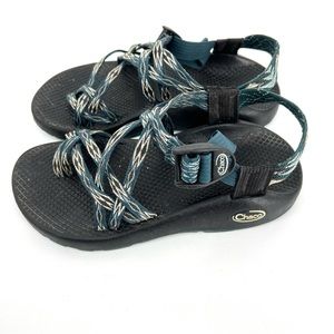 Chaco Black and Teal Women's Sandals